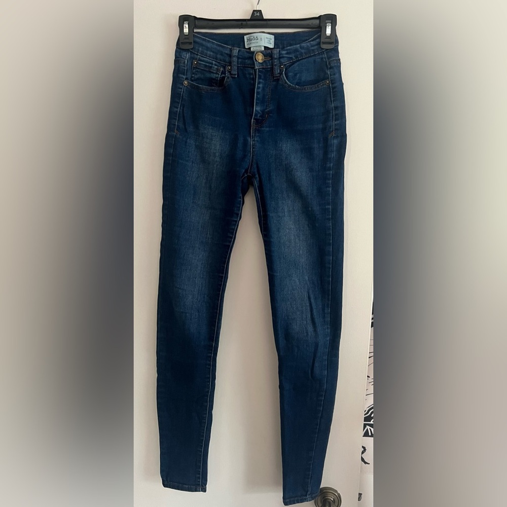 Mudd Women's High-Rise Skinny Jeans - Dark Blue